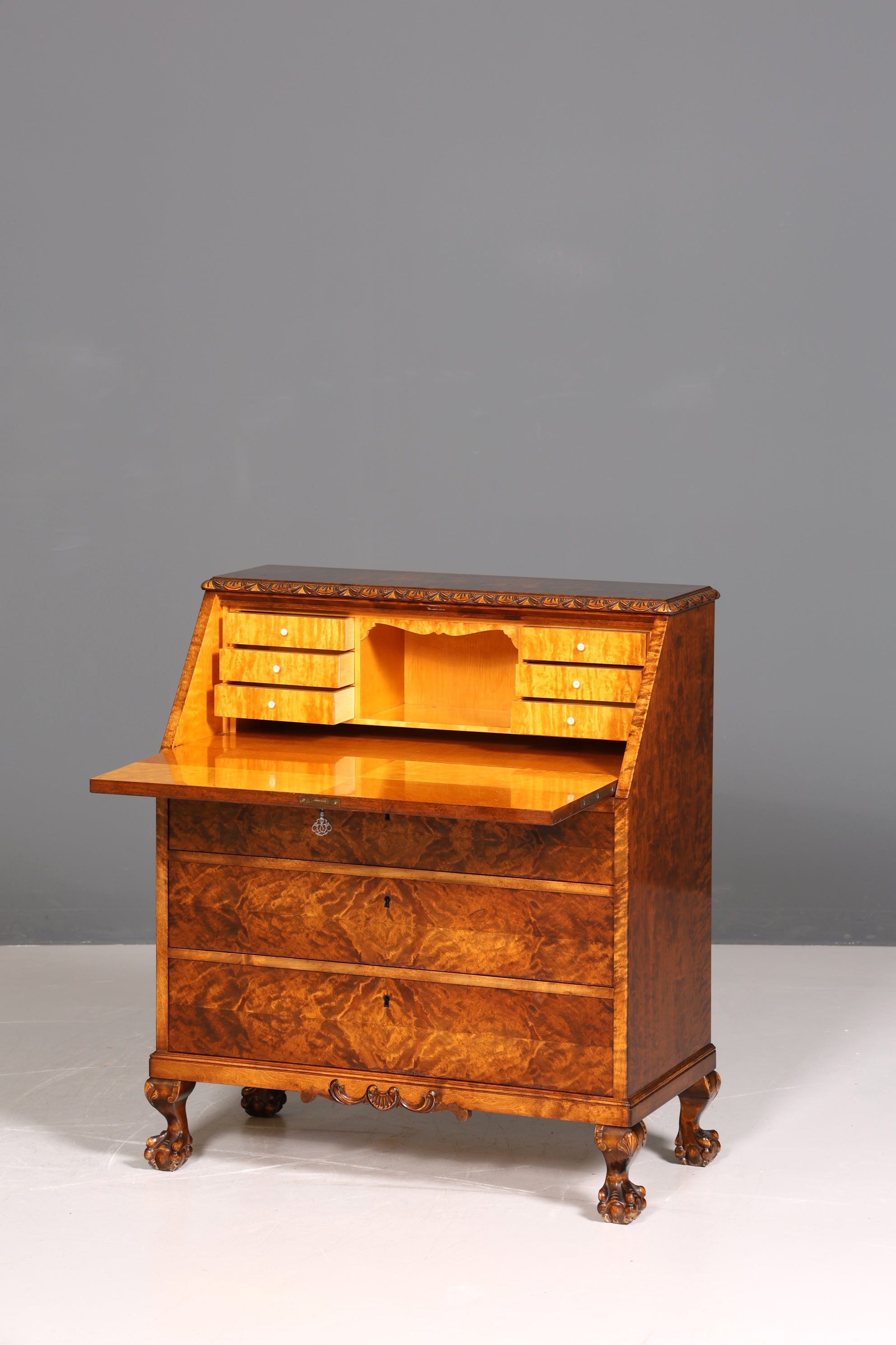 Wunderschöner Sekretär um 1930 Büro Kommode echt Holz Schreibtisch Bürokommode Office Secretary