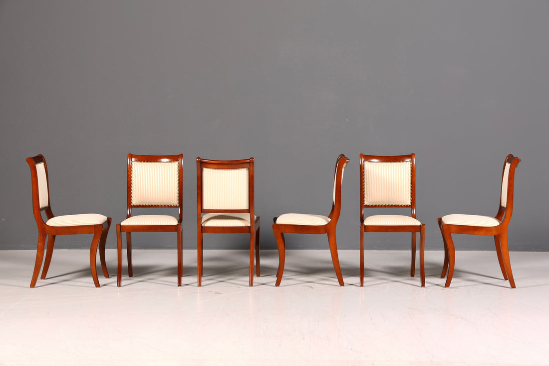 6x Edle Englische Stühle Regency Mahagoni Dining Chairs Esszimmerstühle Küchenstühle Stuhlset Vintage