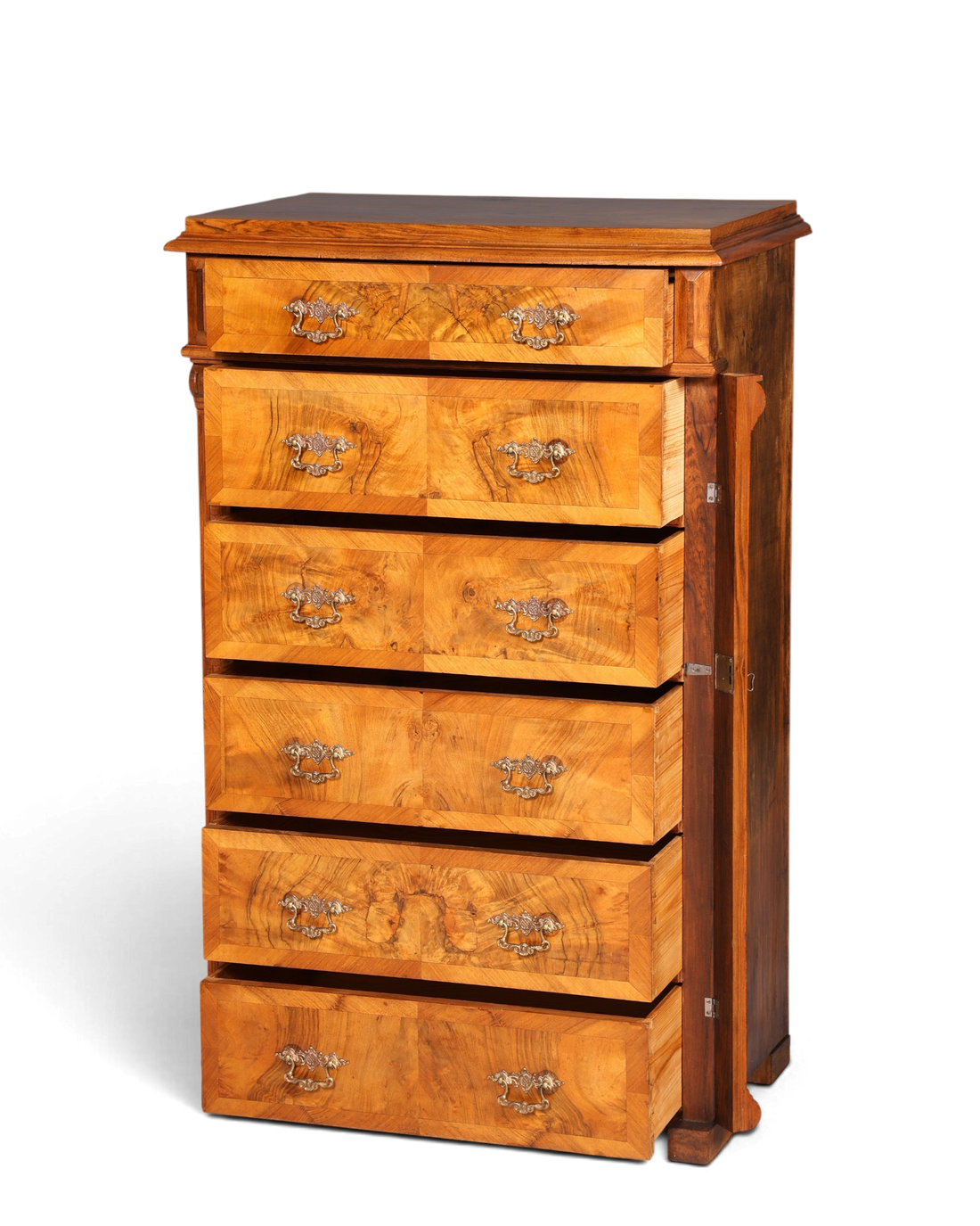 F898 Finish cm Wunderschöne Gründerzeit Kommode Jugendstil Vertiko Schubladenkommode Antik Wäschekommode