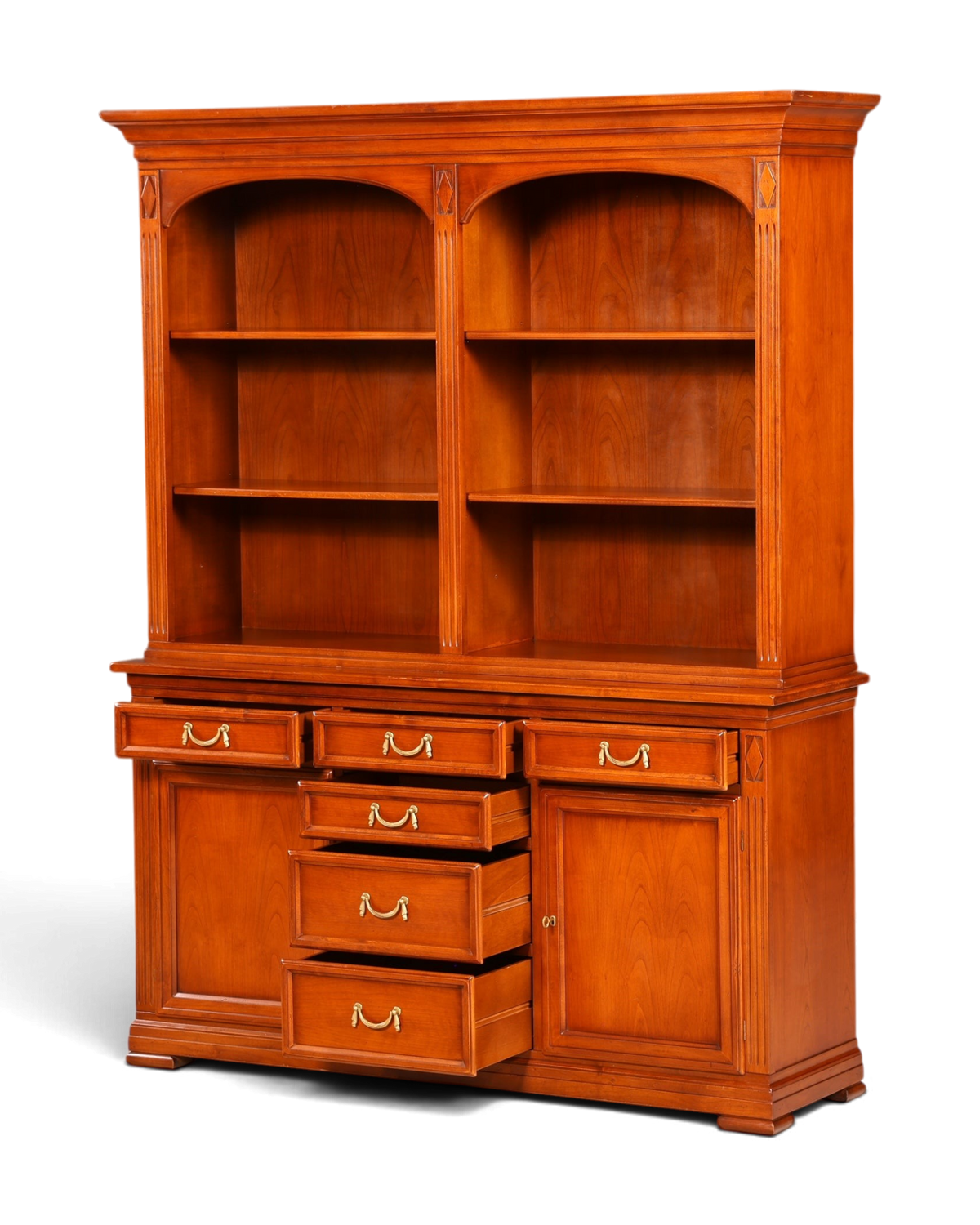 G144 Finish cm SELVA Wunderschönes Englisches Bücherregal Eibe Antik Regal Bookshelf Buchablage 60s