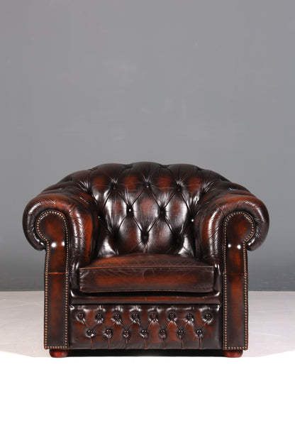 Wunderschöner Original Chesterfield Centurion Sessel Englischer Armlehnsessel Englisch Herrensessel