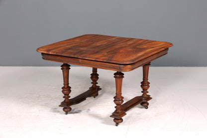 E904 Finish Traumhafter Gründerzeit Tisch ausziehbarer Esstisch Nussbaum Antik Küchentisch