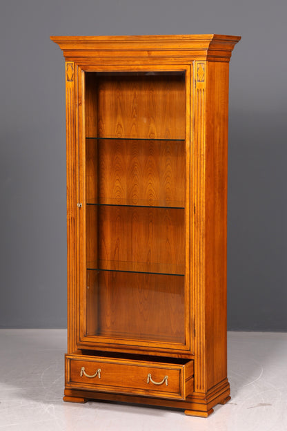 Traumhafte Original Selva Villa Borghese Vitrine Kirschholz Antik Stil Glasvitrine Geschirrschrank Italienische Möbel