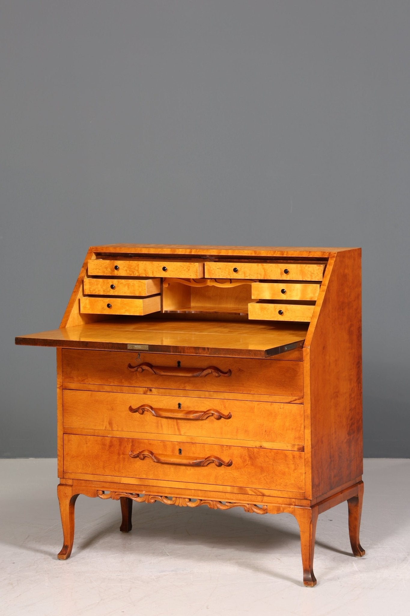 Edler Sekretär um 1930 Büro Kommode echt Holz Sekretär Schreibtisch Kommode