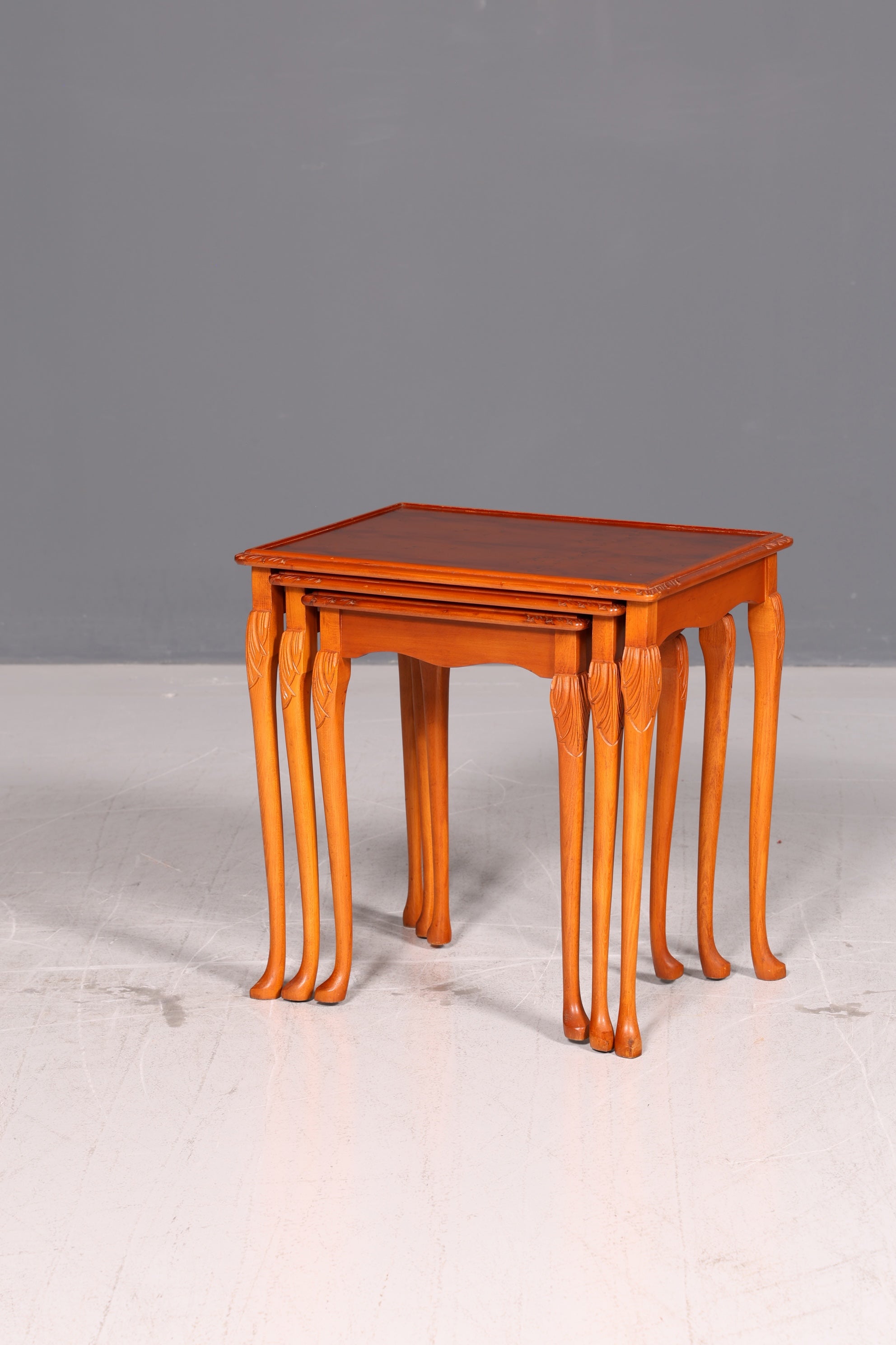 Wunderschöner Chippendale 3er Satz Beistelltisch Set Barock Stil Ablagetisch Set Tisch Set Antik Vintage