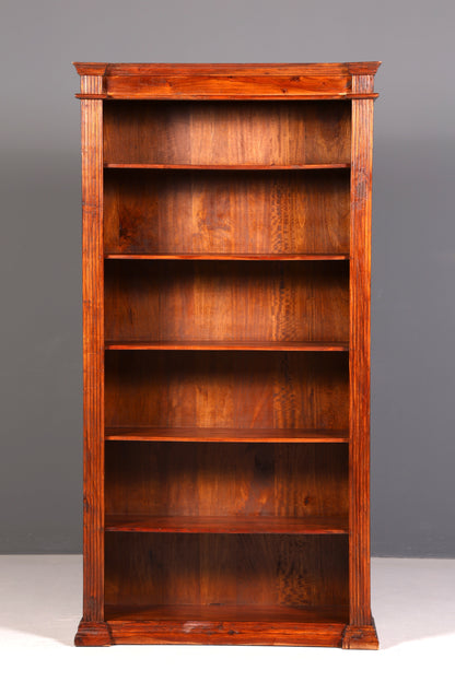 Traumhaftes massiv Sheesham Holz Regal Indisch Kolonial Antik Stil Bücherregal Buchablage Bibliothek