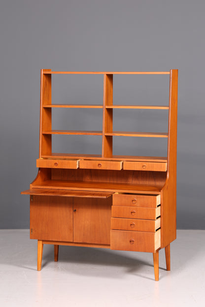Wunderschönes Mid Century Regal Danish Design Vintage Schrank Bücherregal Highboard Retro 60er Massiv Holz Skandinavisch