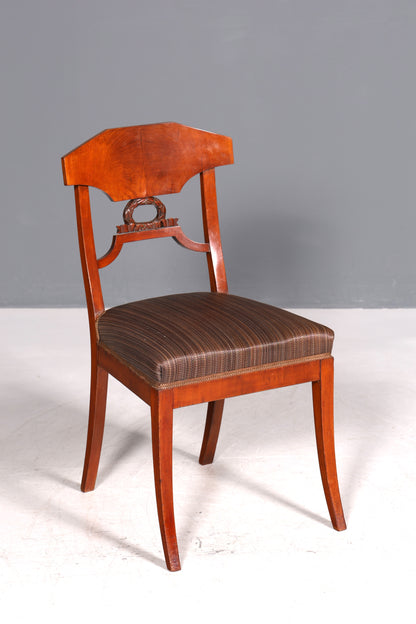 Chaise Biedermeier de rêve, chaise de cuisine ancienne, chaise secrétaire en bois véritable, chaise de salle à manger, 2 sur 2