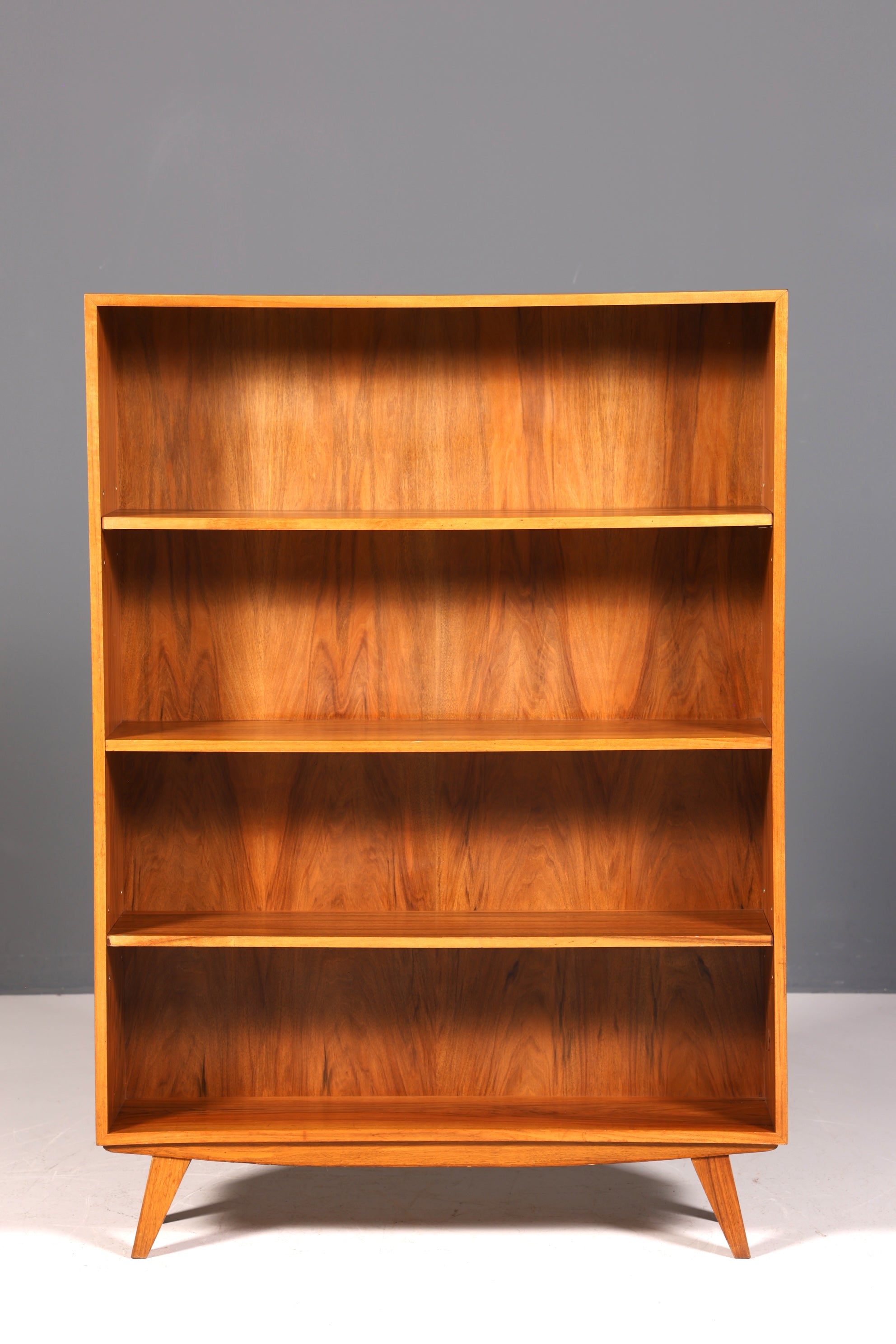 Magnifique étagère Musterring originale, bibliothèque moderne du milieu du siècle, style rétro, rangement pour livres en bois véritable, 2 sur 2