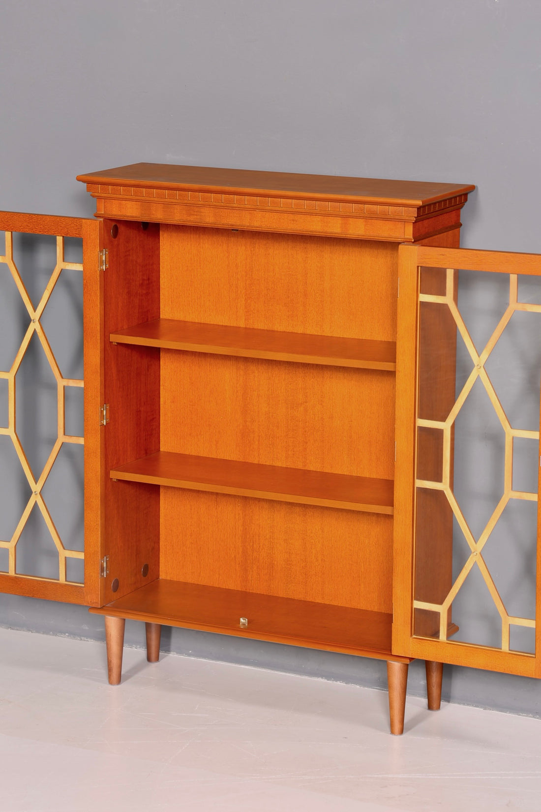 Beautiful English Display Cabinet Yew Bookcase Glass Display Cabinet 60s Display Cabinet Cabinet Vintage