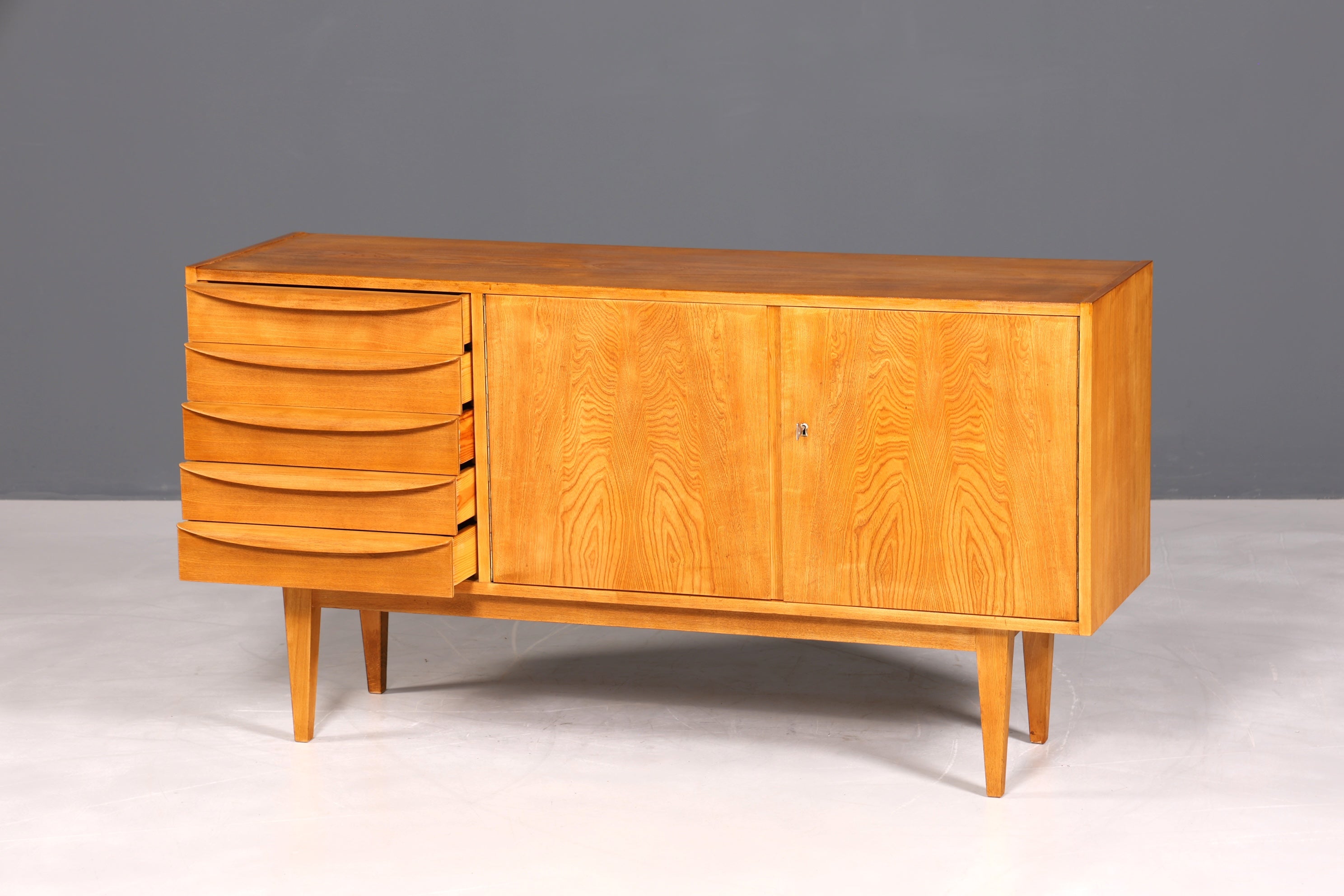 Original Hellerau Franz Ehrlich 602 Sideboard Mid Century TV Schrank VEB