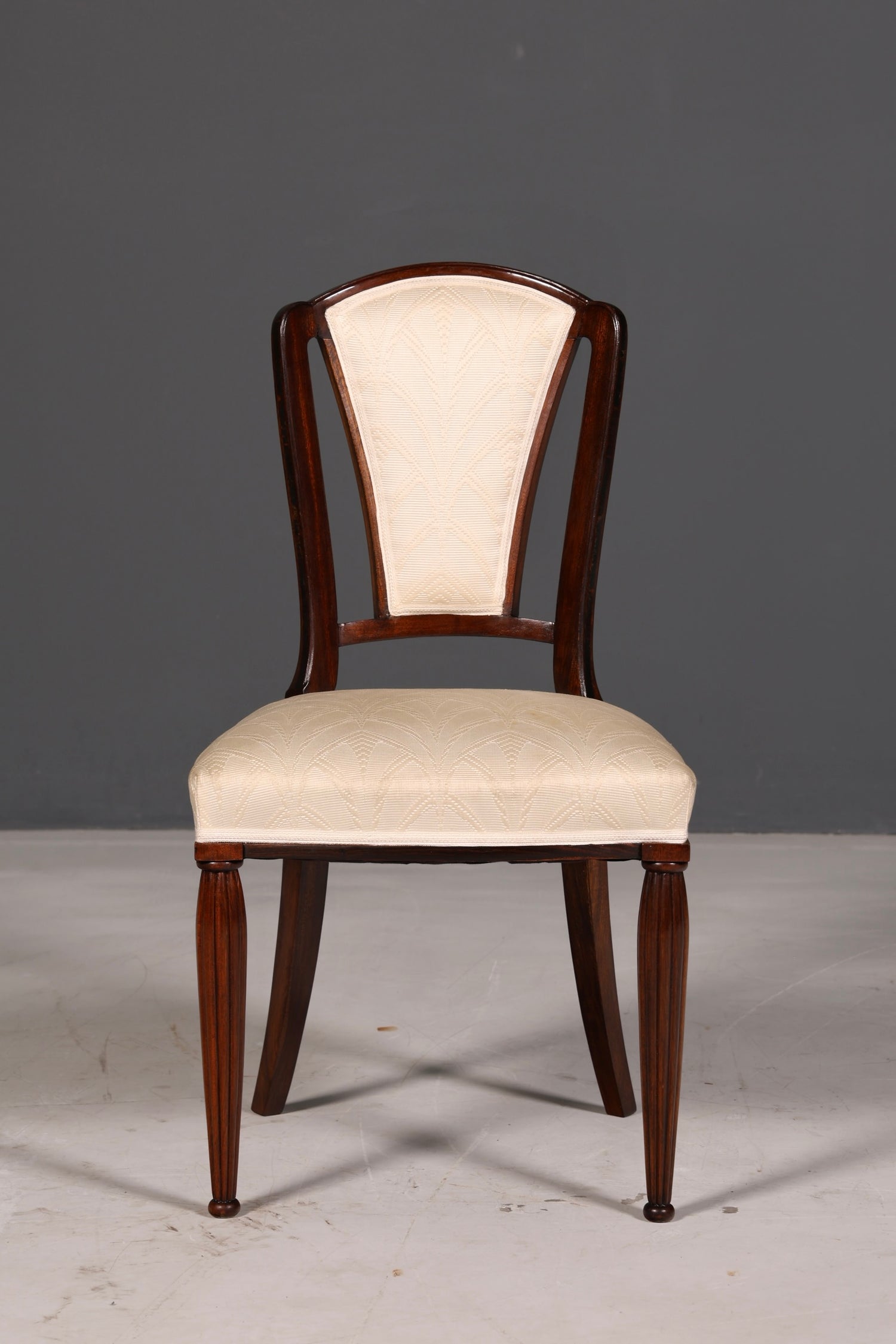 Élégante chaise Art déco vintage Chaise de salle à manger Chaise de secrétaire Chaise rembourrée Chaise à accoudoirs Chaise de cuisine 1 sur 2