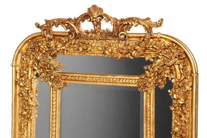 Aussergewöhnlicher Prunk Barock Stil Standspiegel Antik Stil Gold Ornament Flurspiegel Spiegel