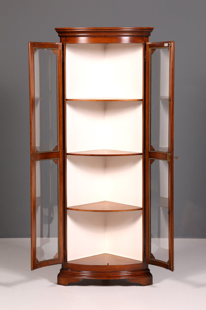 Wunderschöne Original Selva Eckvitrine Antik Stil Vitrine Schrank Geschirrschrank Glasvitrine