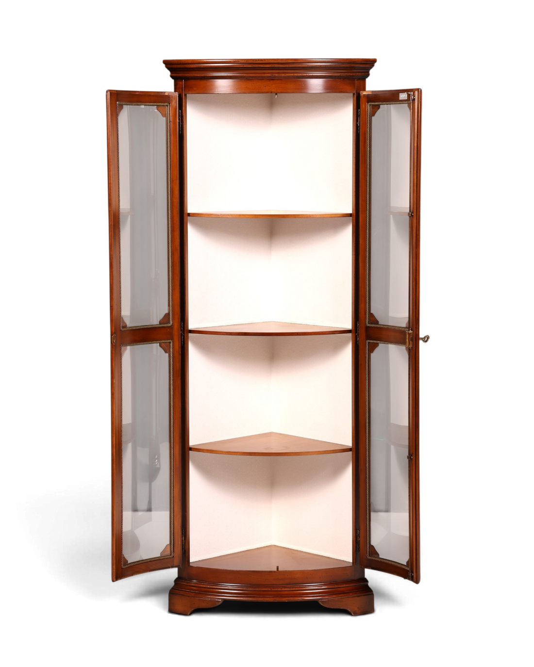 Wunderschöne Original Selva Eckvitrine Antik Stil Vitrine Schrank Geschirrschrank Glasvitrine