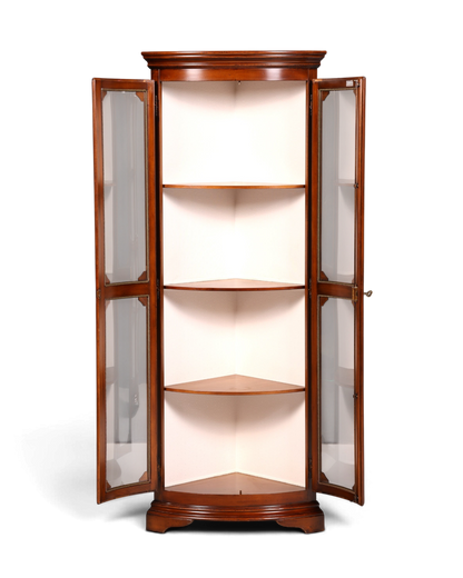 Wunderschöne Original Selva Eckvitrine Antik Stil Vitrine Schrank Geschirrschrank Glasvitrine