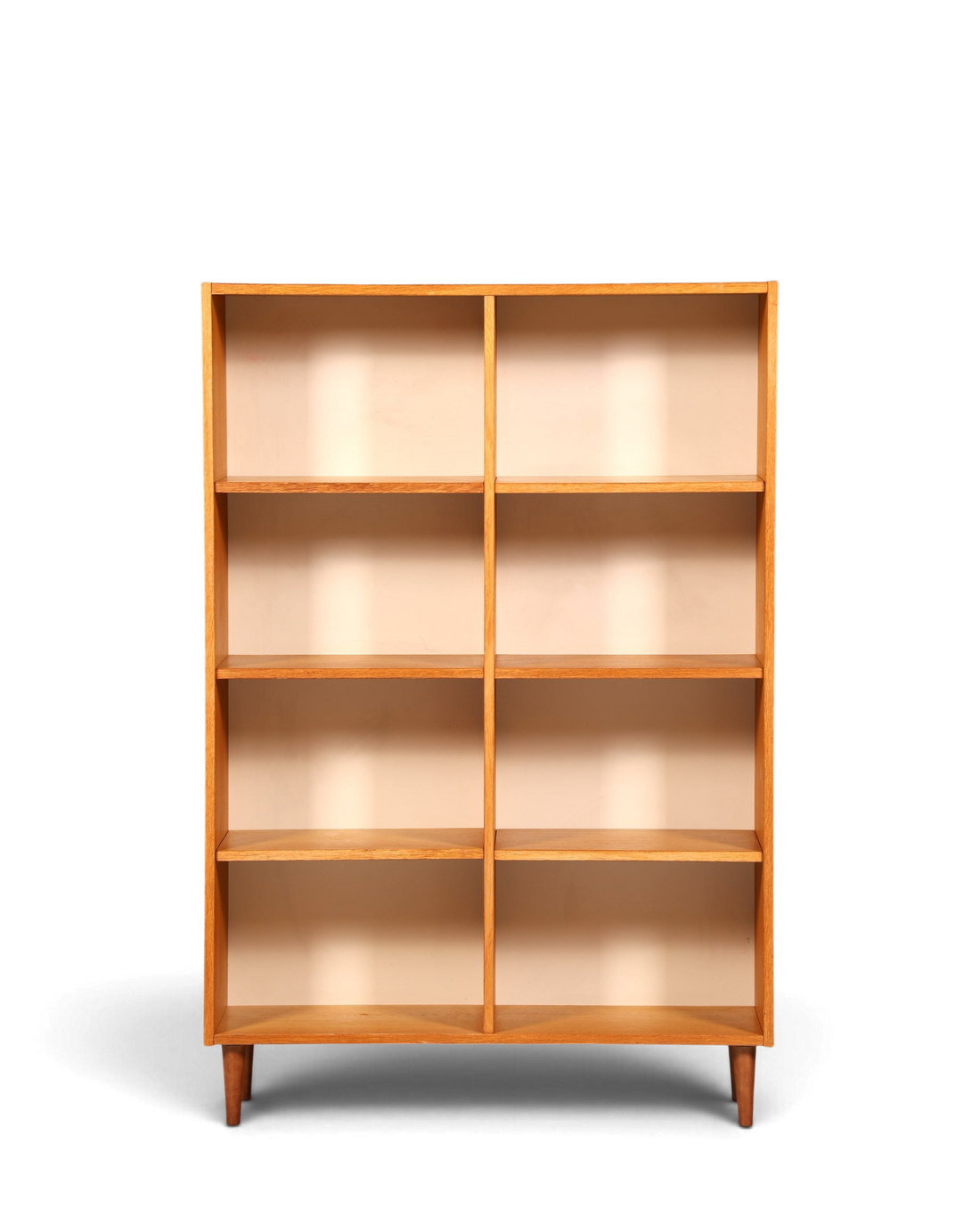 Schlichtes Mid Century Bücherregal Vintage Regal Schrank Buchablage 60s Bookshelf Holz