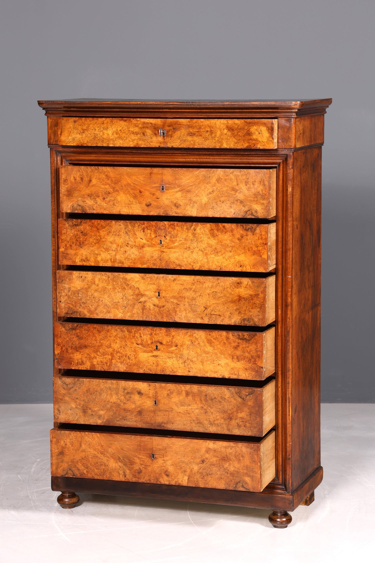 F941 Finish Wunderschönes Gründerzeit Vertiko Louis Philippe Kommode um 1880 Schubladenkommode