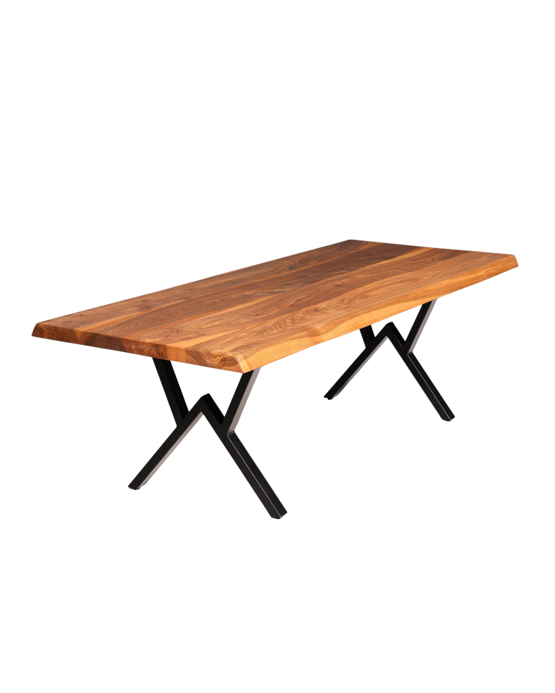 Wunderschöner Nussbaum Tisch 240cm-95cm Esszimmer Tisch Baumkanten Platte massiv Holz Küchentisch