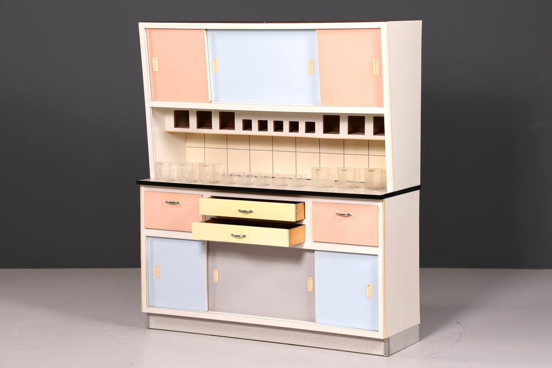 Kultiger Mid Century Küchenschrank Vintage Buffet Retro Anrichte 60er Jahre Schrank