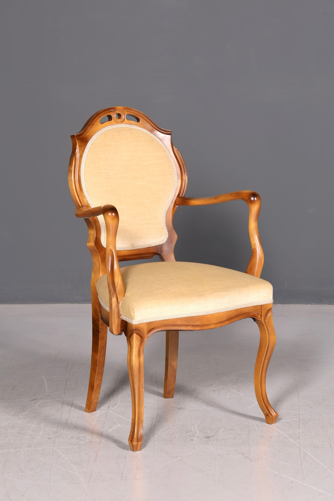 Magnifique fauteuil à accoudoirs Quadriga original style baroque antique chaise bois massif chaise de salle à manger secrétaire vintage