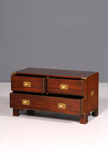 Beautiful Maritime Chest of Drawers, English Military Chest, Linen Dresser, Antique Solid Wood