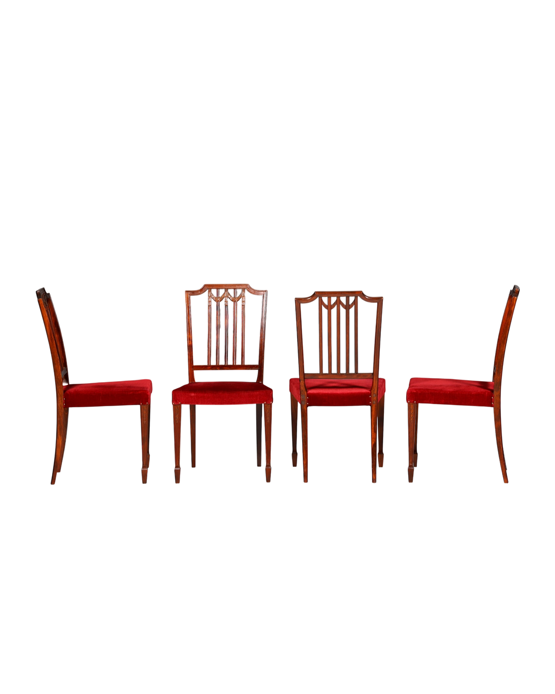 4x Traumhafte Stühle im Gustavianischen Stil Englisch Küchenstühle Esszimmer Stuhl Set