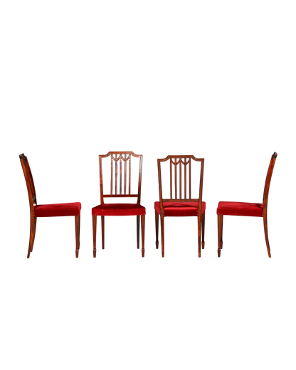 4x Traumhafte Stühle im Gustavianischen Stil Englisch Küchenstühle Esszimmer Stuhl Set