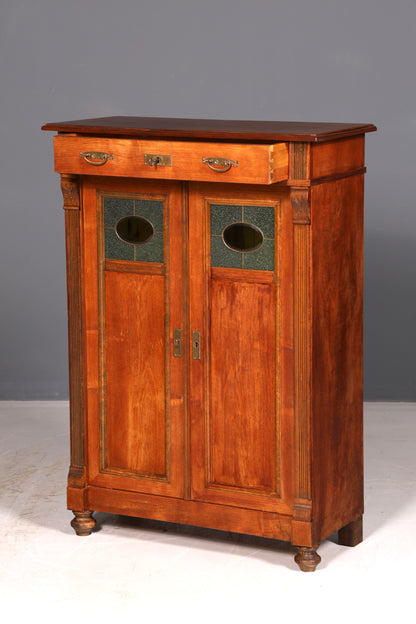Magnifique meuble de rangement Art nouveau de l’époque Gründerzeit, armoire antique, meuble haut, commode, buffet vintage