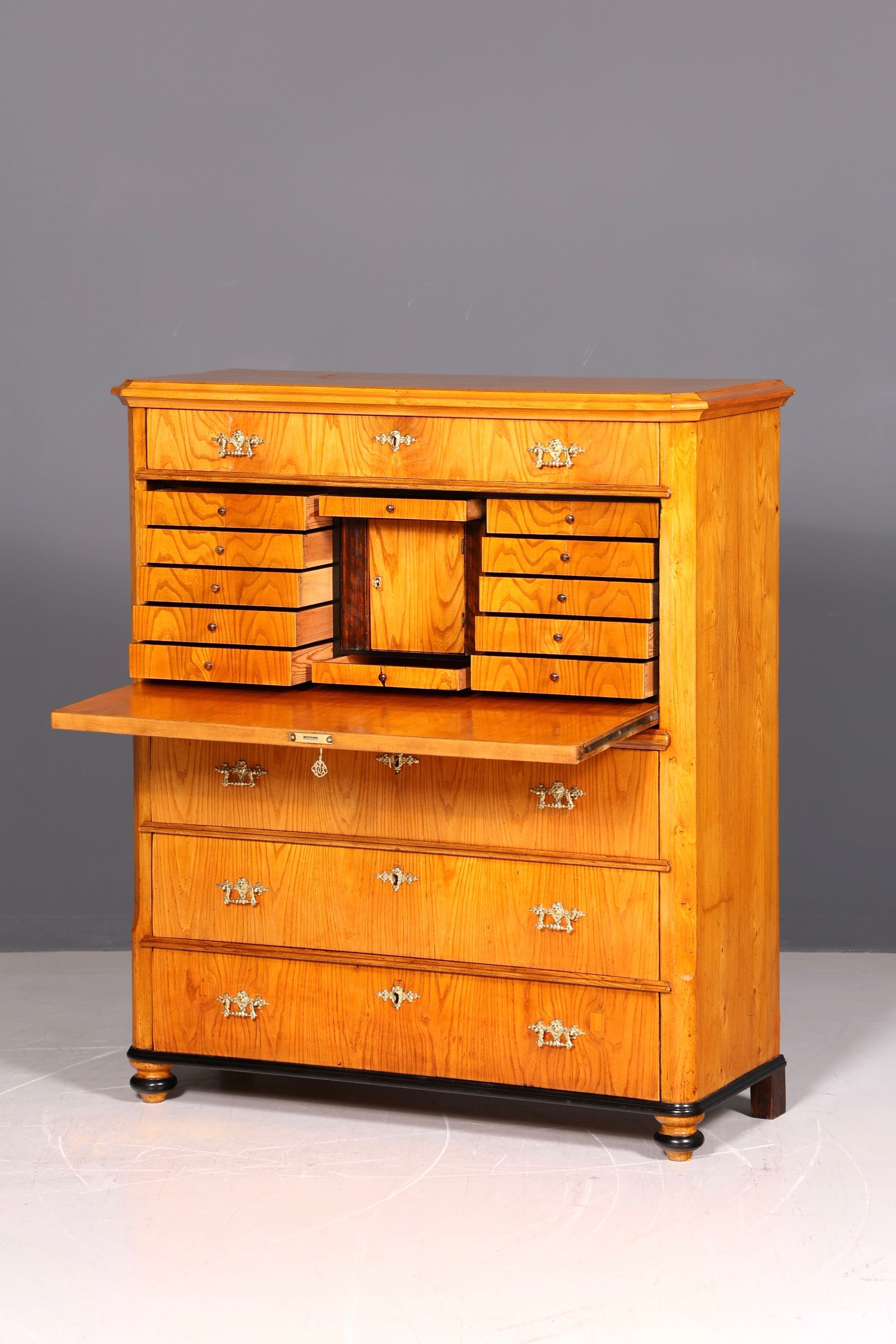 Wunderschöner Antiker Biedermeier Sekretär um 1880 Gründerzeit Echt Holz Schreibsekretär Antik