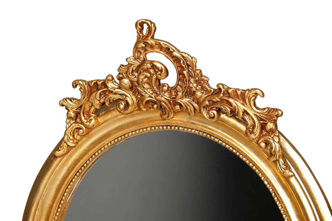 Stilvoller Prunk Barock Stil Standspiegel Antik Stil Ornament Flurspiegel Gold Spiegel