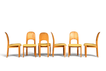 6x Schlichte Mid Century Stühle Retro Stuhlset von Holstebro Møbelfabrik Danish Design Küchenstühle Esszimmer Stühle