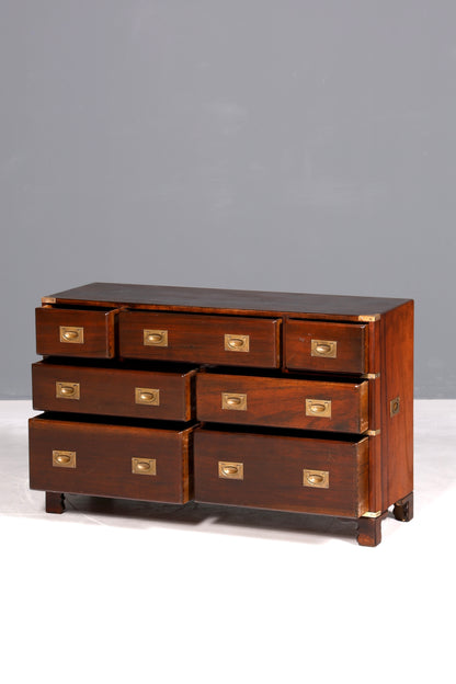 Traumhaftes Maritim Sideboard Englische Schiffs Kommode Englisch Antik Schrank Military Chest