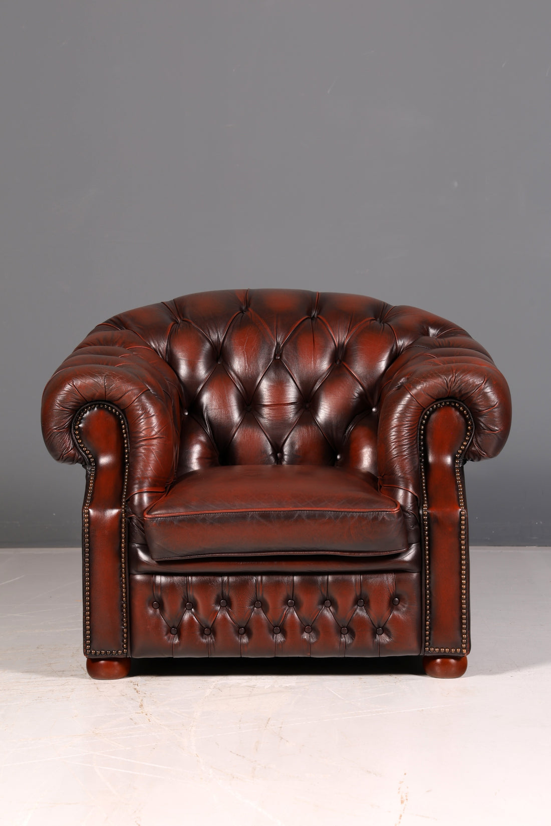 Wunderschöner Original Chesterfield Centurion Sessel Englischer Armlehnsessel Echt Leder Herrensessel Vintage 2 von 2