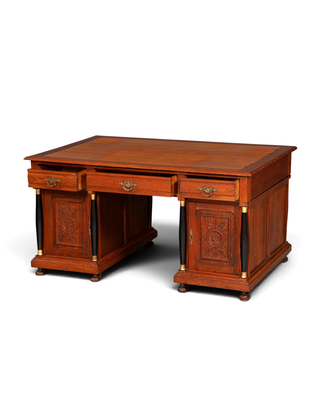 Traumhafter Gründerzeit Schreibtisch Jugendstil Bürotisch echt Holz Antik Office Desk