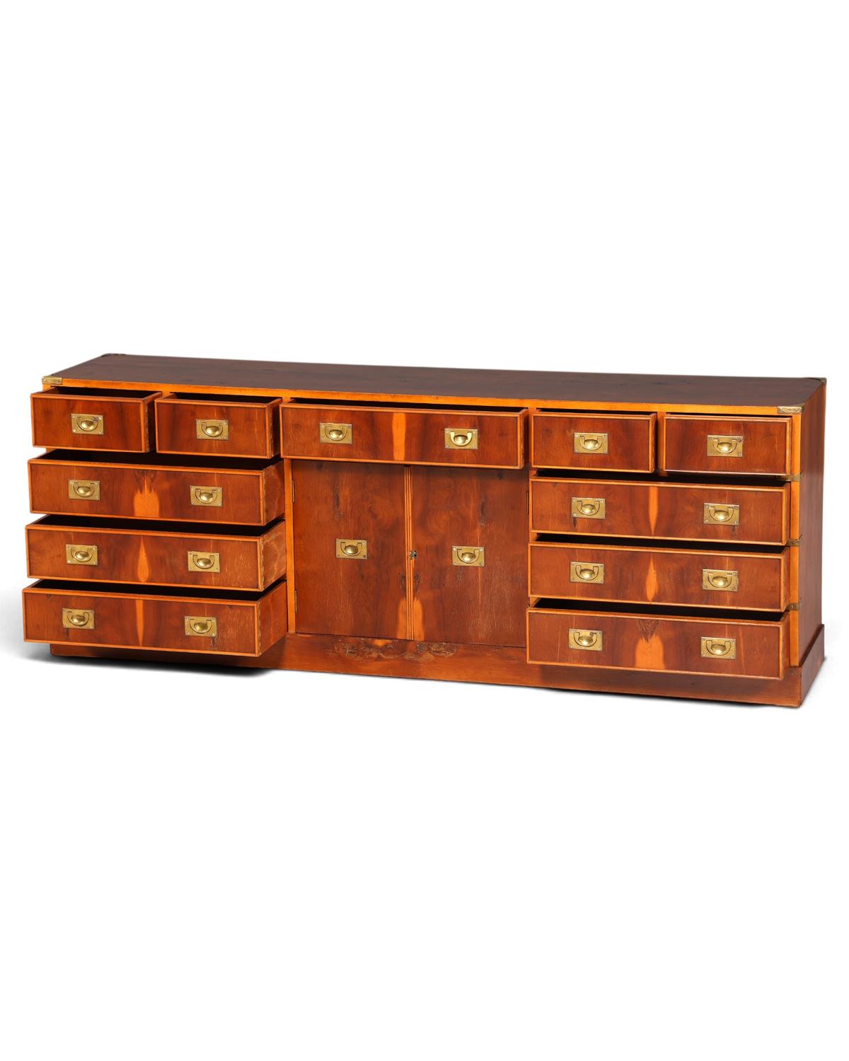 Traumhaftes XXL Maritim Sideboard Englische Schiffs Kommode Englisch Antik Schrank Military Chest