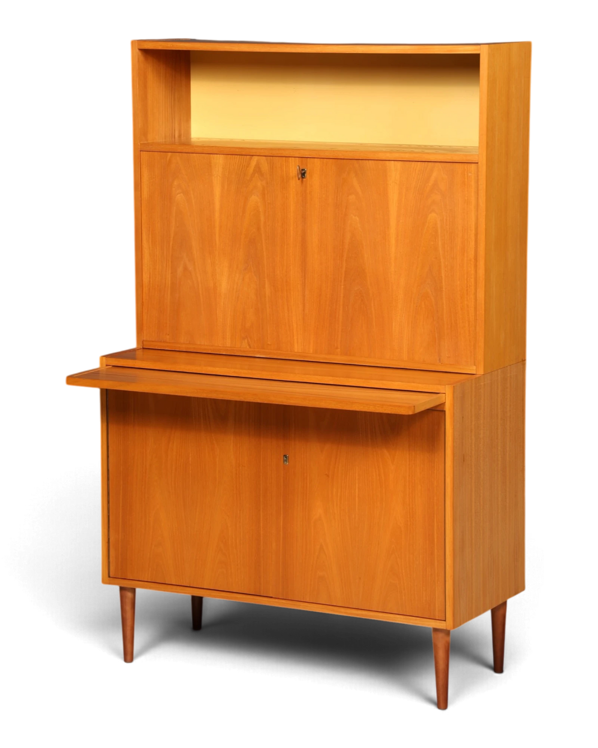 Dreamy original Hellerau secretary 605 by Bruno Knoblauch, mid-century cabinet, highboard, Bauhaus, retro 60s