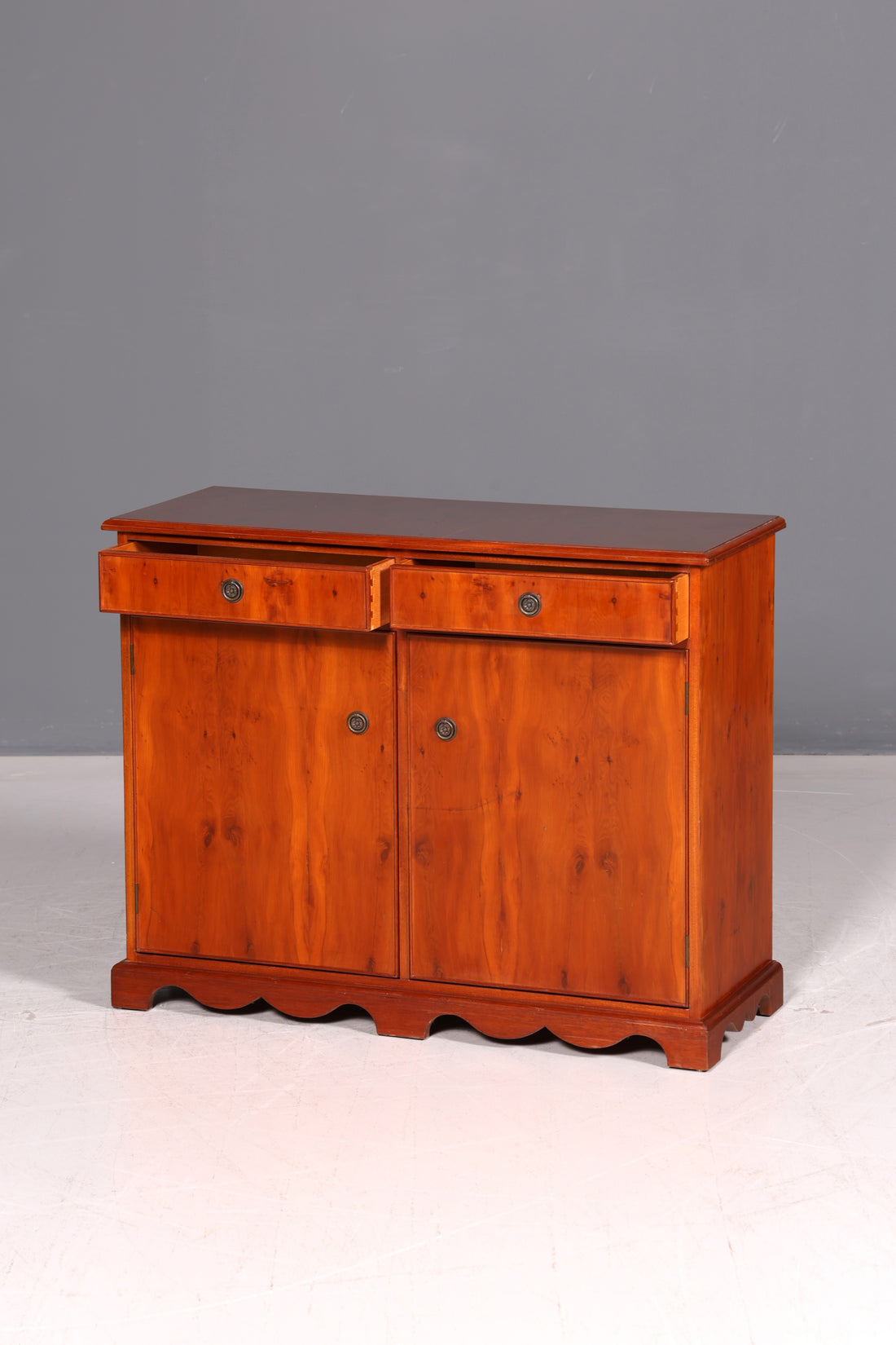 Beautiful English Cabinet Chest of Drawers Yew Sideboard Buffet Vintage
