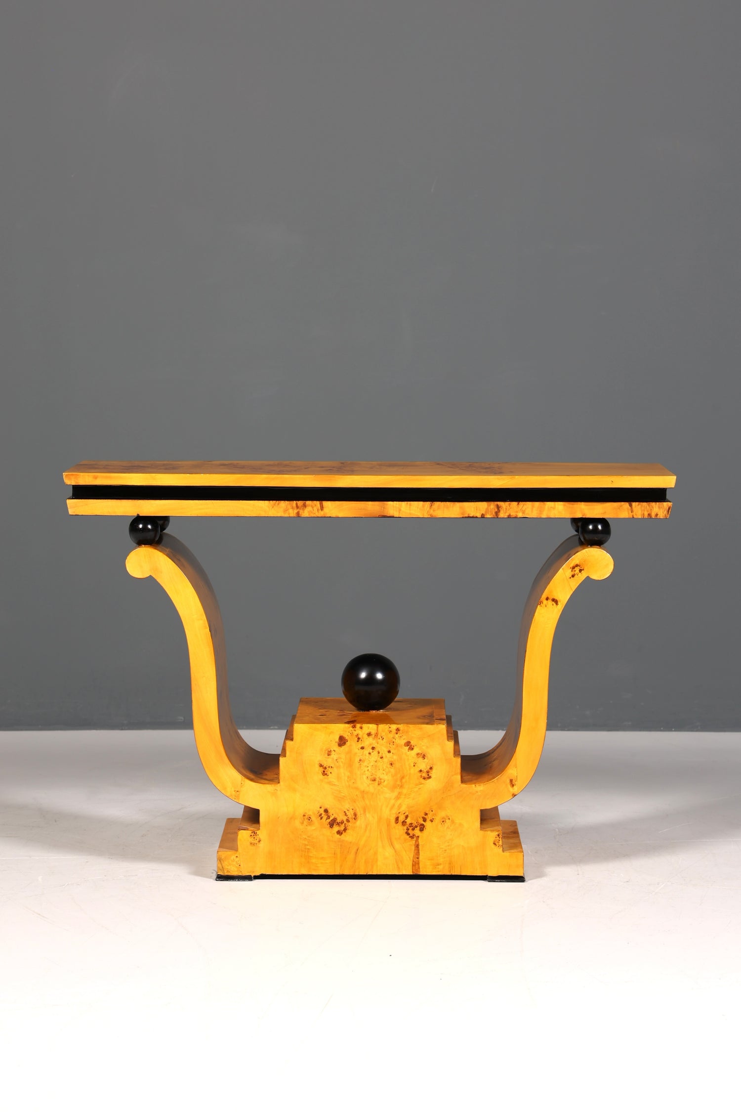 Console murale Art déco en bouleau, étagère d&