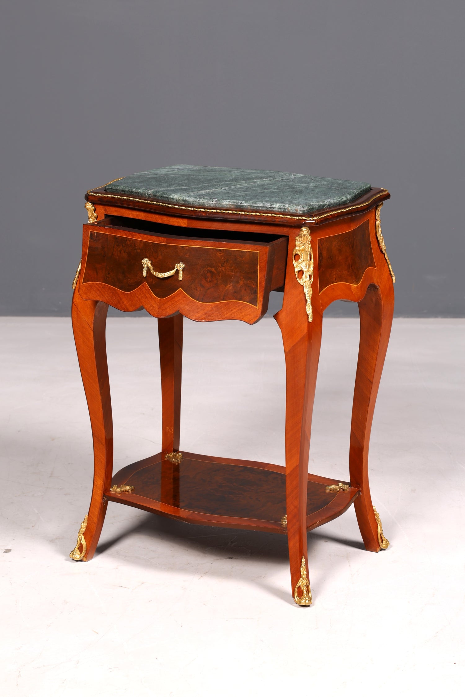 Traumhafter Louis XV Beistelltisch Barock Stil Ablagetisch Marmor Kommode Telefontisch
