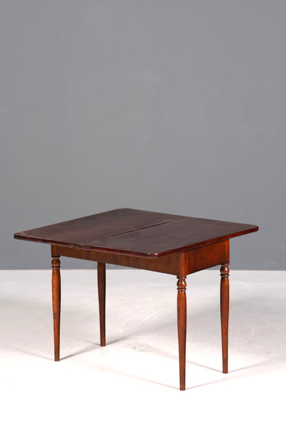 Table Louis-Philippe de rêve, console pliante, bureau anglais, antiquité en bois véritable, table de jeu, table de cuisine, table à manger