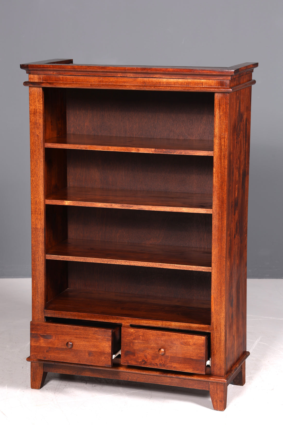 Belle bibliothèque ancienne, bibliothèque en bois véritable, style anglais