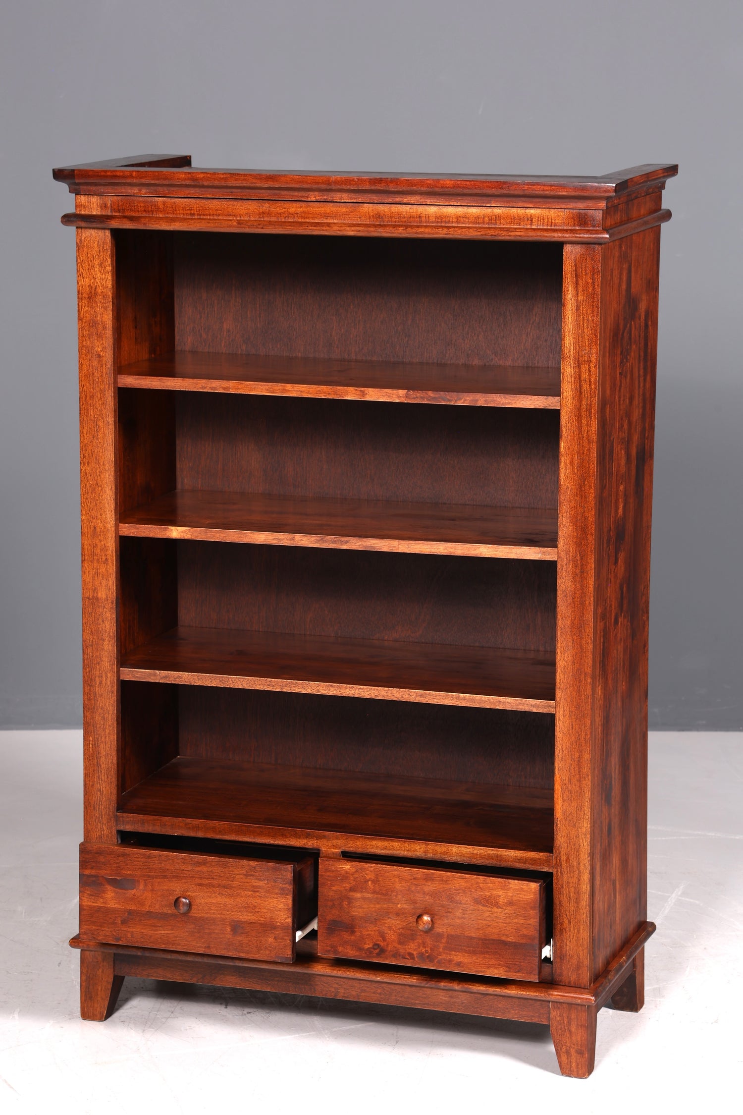 Belle bibliothèque ancienne, bibliothèque en bois véritable, style anglais