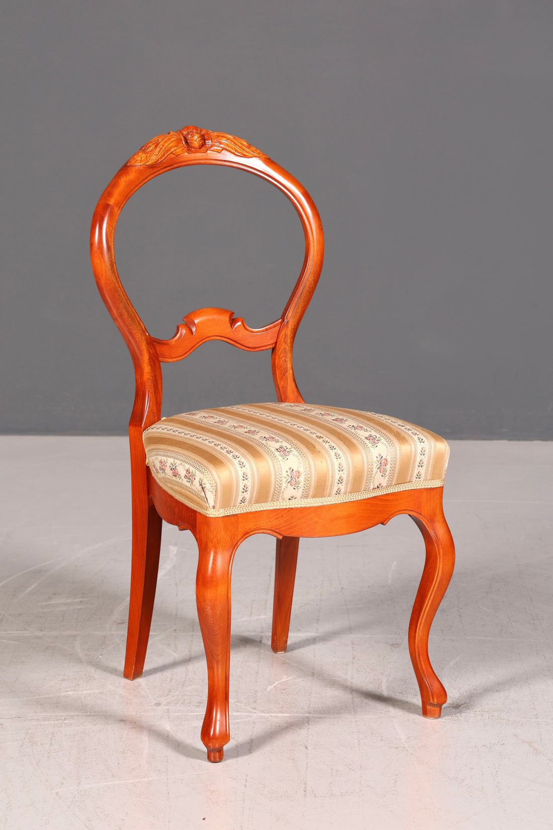 Dreamy Louis Philippe Chair circa 1880 Biedermeier Antique Secretary Chair Real Wood Upholstered Chair Dining Chair Vintage