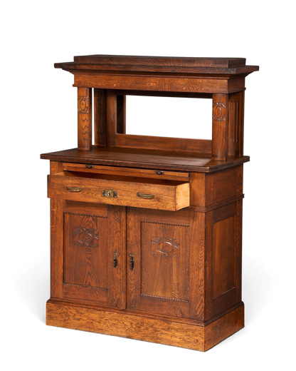 Wunderschönes Jugendstil Sideboard Antik Eiche Kredenz Buffet Anrichte Schrank Kommode