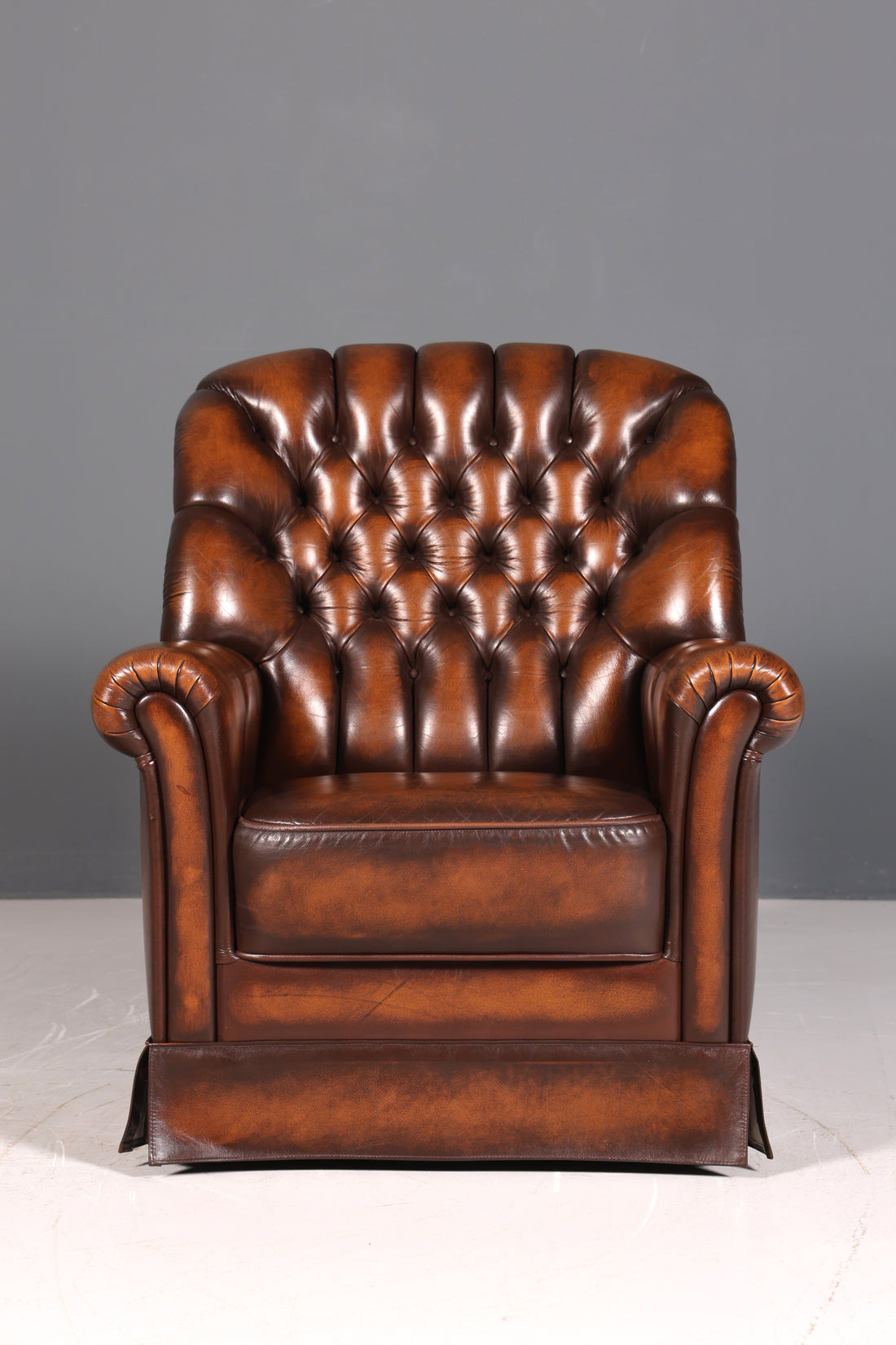Stilvoller Original Chesterfield Sessel Englischer Armlehnsessel Englisch Herrensessel 3 von 3