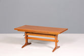 Wunderschöner Mid Century Couchtisch Teak Danish Retro Ablagetisch ausziehbarer höhenverstellbar Vintage Coffee Table 70er Jahre Wohnzimmertisch