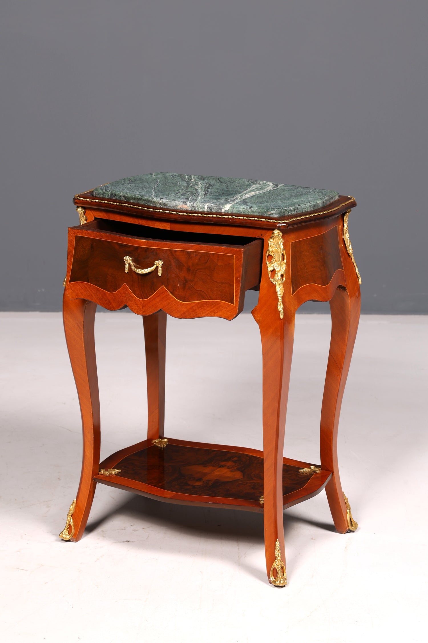 Traumhafter Louis XV Beistelltisch Barock Stil Ablagetisch Marmor Kommode Telefontisch