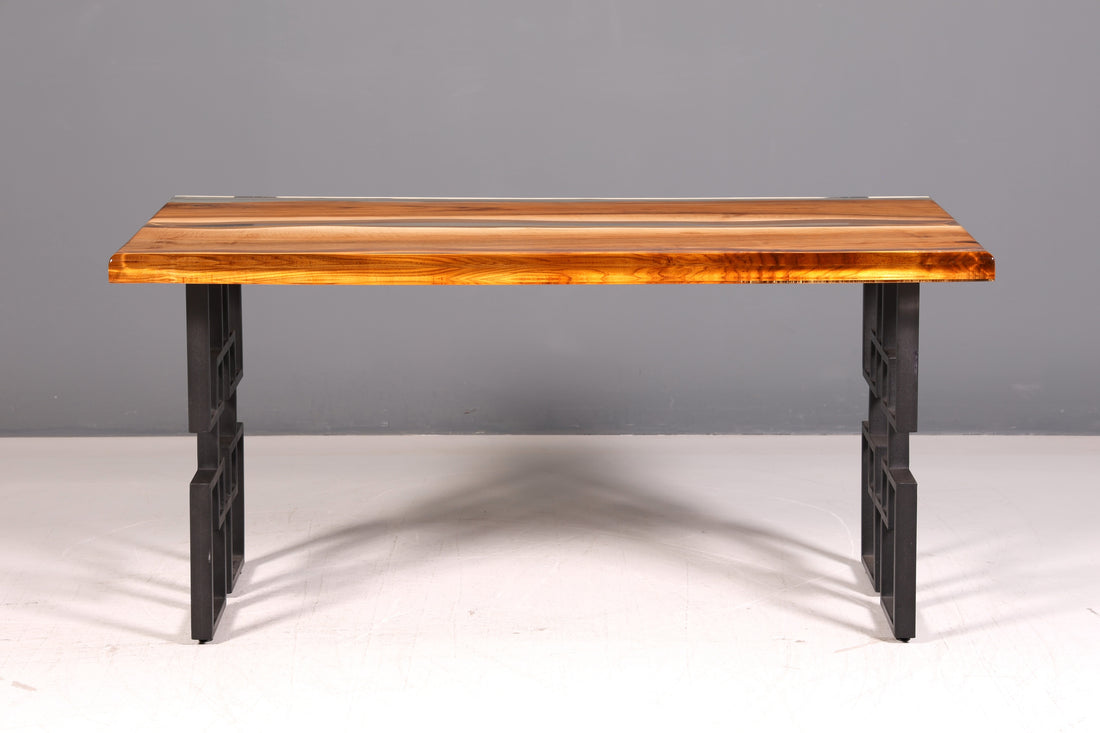 Beeindruckender Epoxidharz Tisch Nussbaum Esstisch Massivholz River Table Esszimmertisch Küchentisch Wohnzimmertisch Unikat