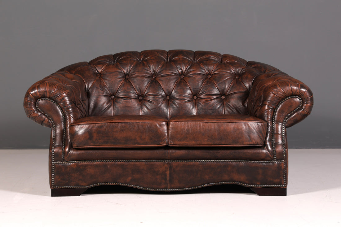 Wunderschöne Original Chesterfield Centurion 2-Sitzer Couch Englisch Echt Leder Sofa UK